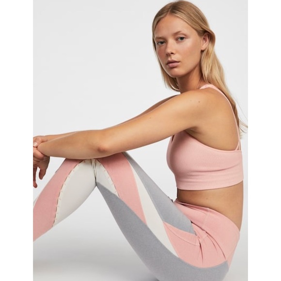 oysho Pants - NWT Oysho Colorblock leggings w slits